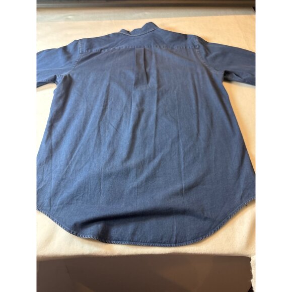 Lands End Mens Denim Button-Down Shirt 15 1/2 Collar Size 34 Sleeve - Picture 13 of 13